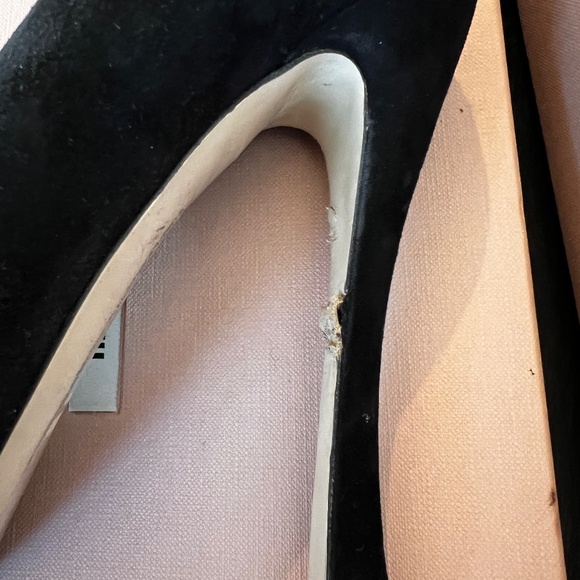 Miu Miu Black Suede Calzature Donna Camoscio 1 Platform Pumps 10B/EU40 fits 9.5 - Picture 9 of 16